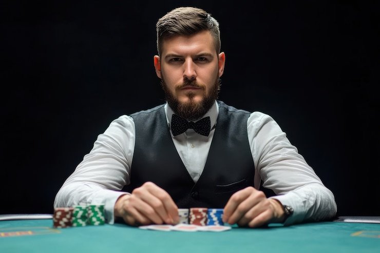 Dealer profesional kami dalam sesi live VIP Roulette